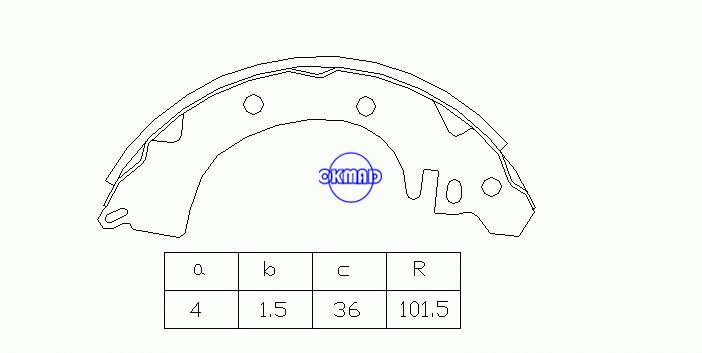 Sapatas de freio de tambor MITSUBISHI CORDIA GALANT III IV Saloon FMSI: 1390-S560 OEM: MB366143 FSB228 MK6669 GS8221, OK-BS165